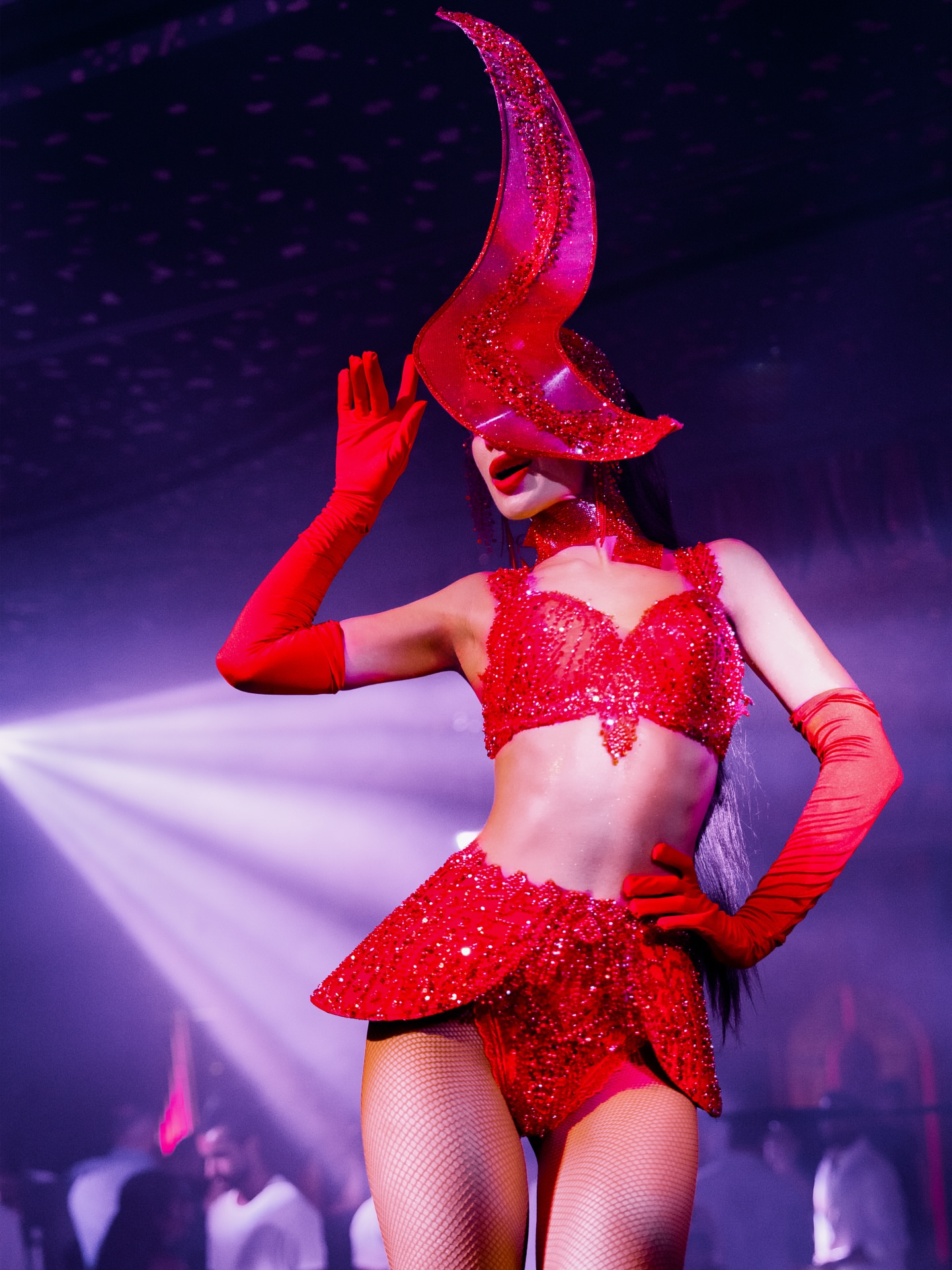 Dancer in stage costume, show production, Keep in Touch Events